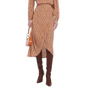 Velvet Graham & Spencer Alisha printed crêpe wrap skirt L excellent condition